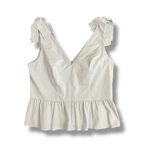 Express Light Blue Tie-Shoulder Peplum‎ Top Women’s Medium